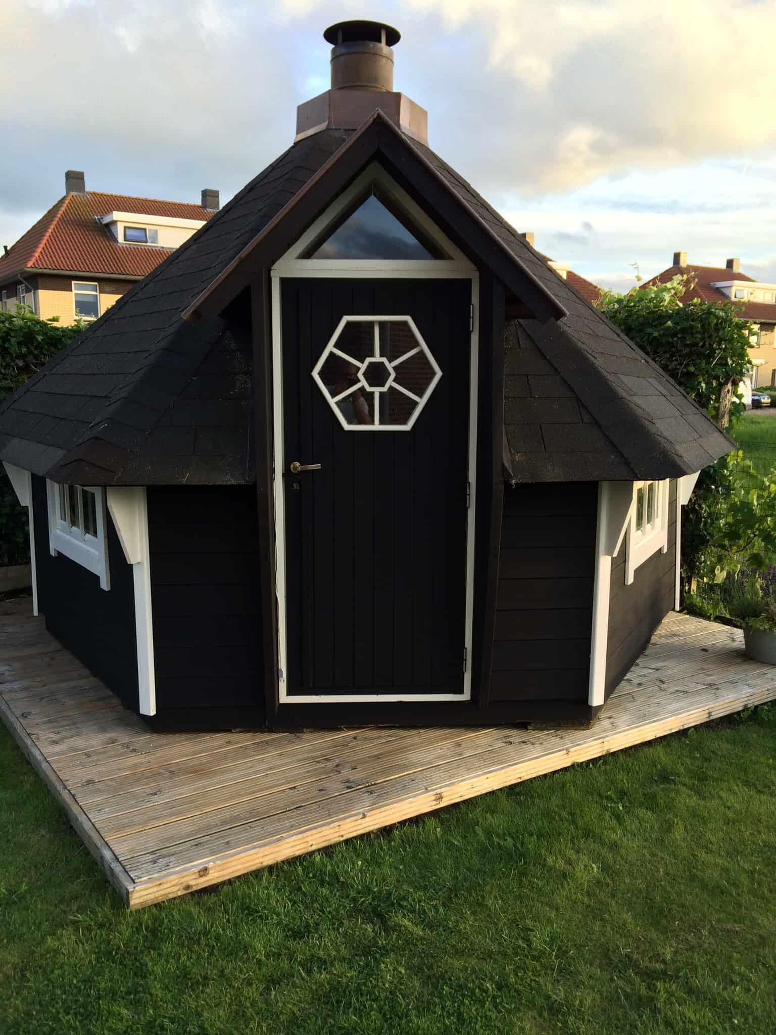 black paint house