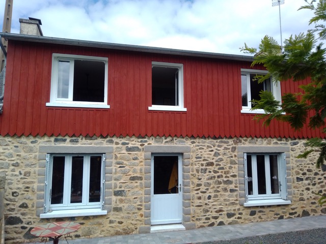 Red paint house