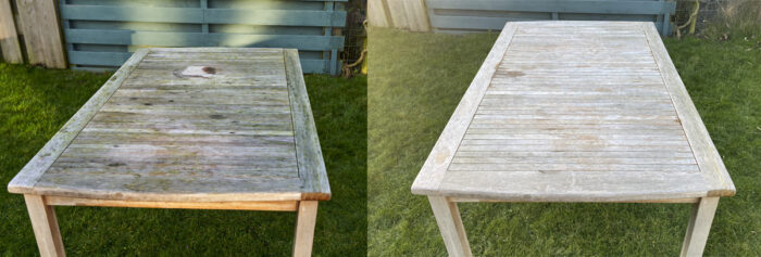 cleaning table linseed oil