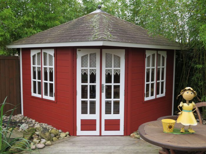 Swedish red garden house