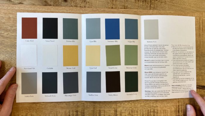 color sample chart
