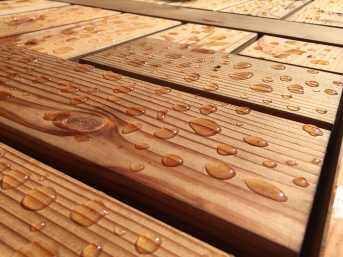 Water repellent treatment for wood