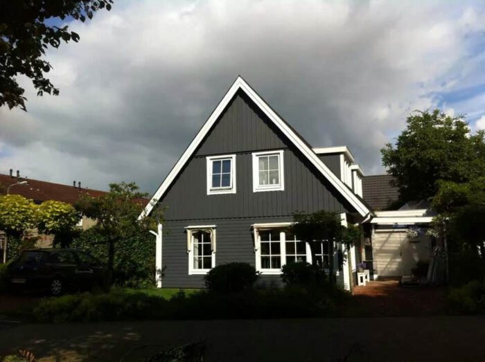 Wooden house black