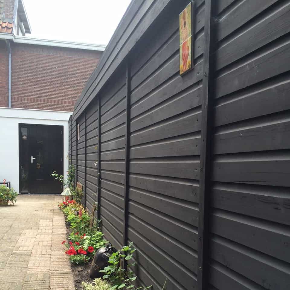 matt black paint for wood fence