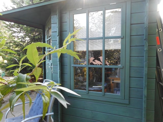 painting garden shed