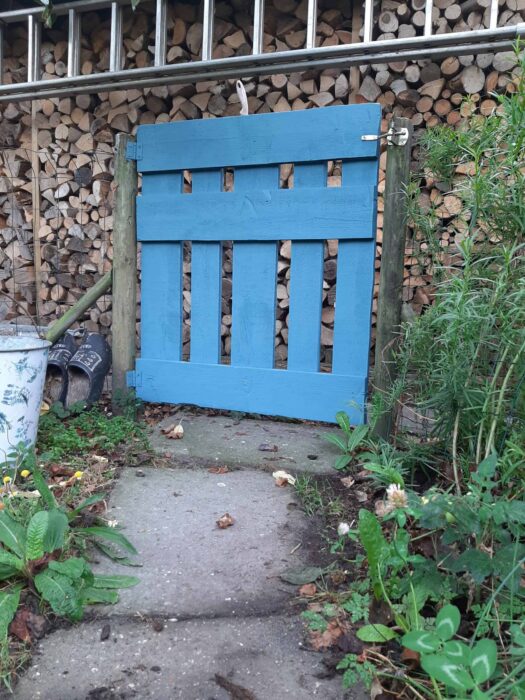 painting wooden fence