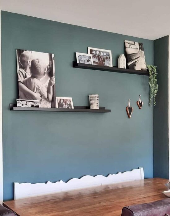 Painting wall blue
