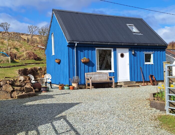 Blue swedish paint cabin