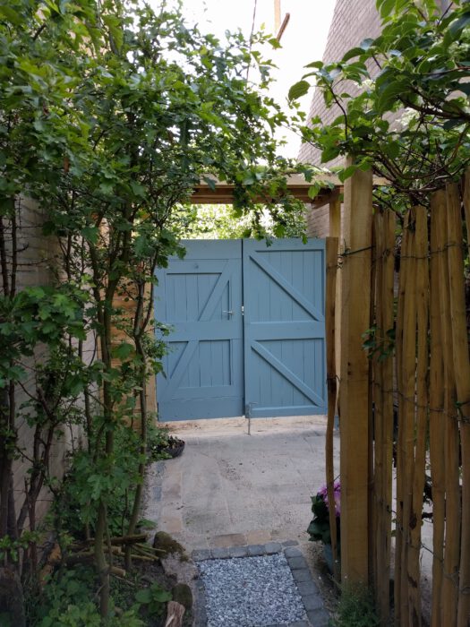 blue doors