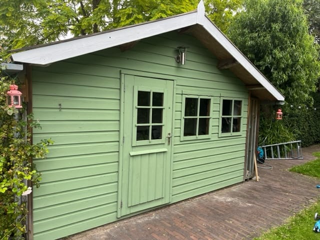 painting a shed