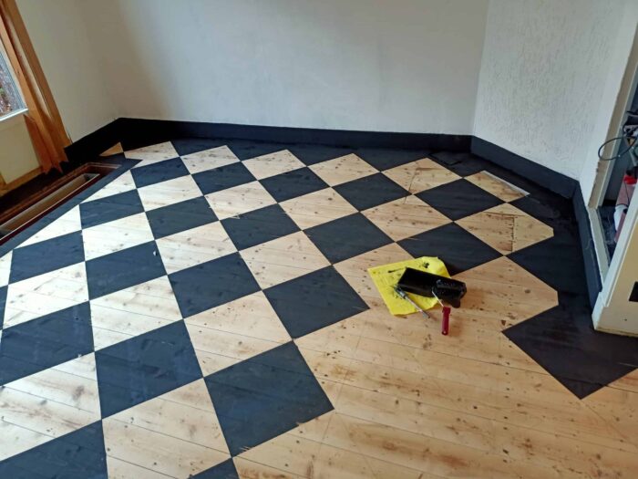 wooden floor painting