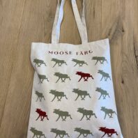 Sturdy canvas bag with elk print